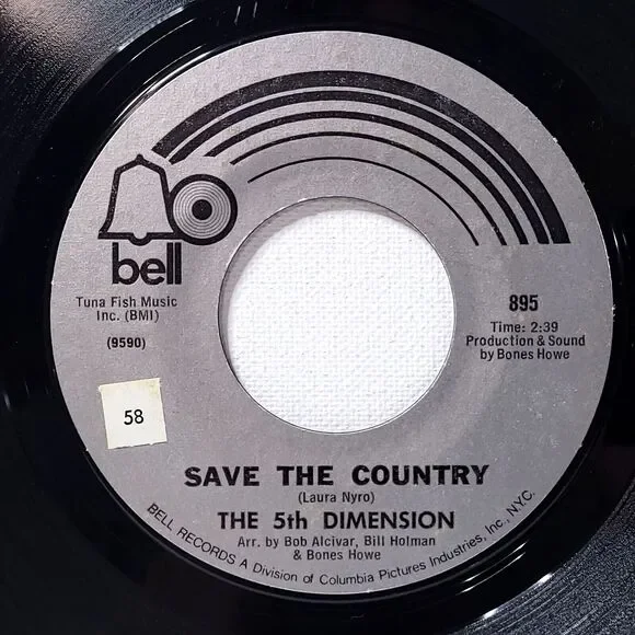 5th Dimension 45 Save The Country / Dimension 5 on Bell VG+ Soul - Picture 1 of 2